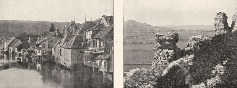 DOUBS. La Loue, a Ornans; Le Sabot de Frotey 1900 old antique print picture